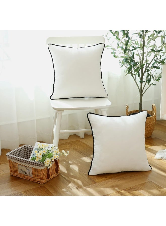 DUNISO 2Pcs Throw Pillow Covers,Soft Square Cushion Cases,Modern Minimalist Style Pillow Covers,Comfortable and Durable,for Couch Chair Sofa Bed Living Room Home Decor ,40*40cm - Image 4